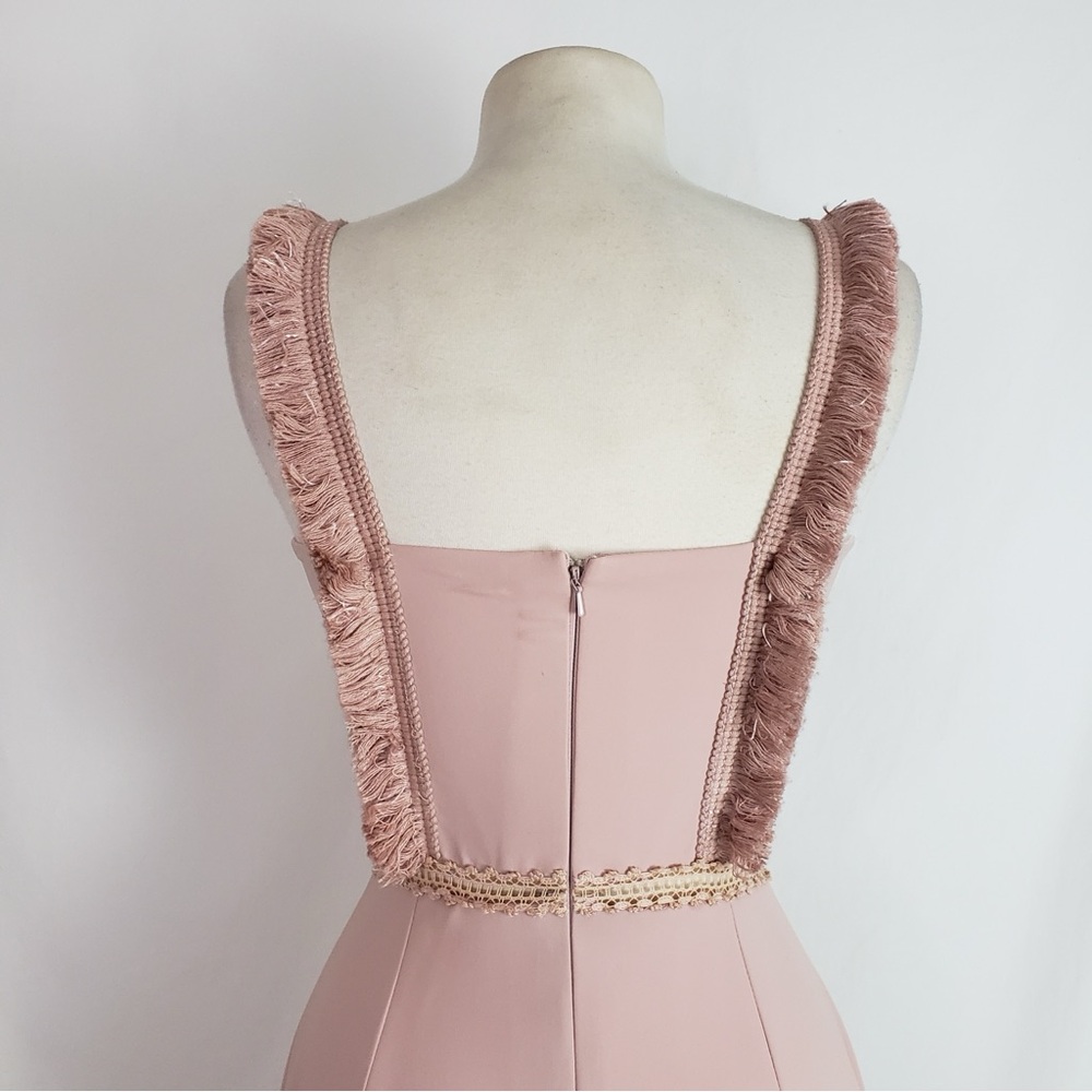 Muted Pink Maxi Dress with Square Neckline for Weddings - Picture 6 of 10